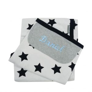 Personalised Black and White star blanket